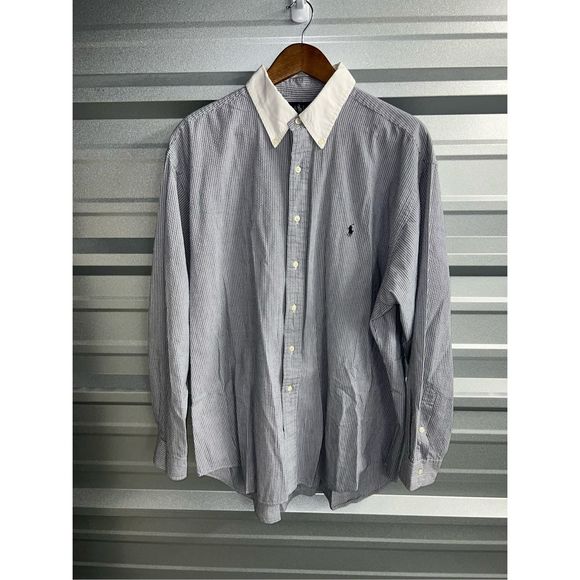 Polo Ralph Lauren Other - Navy & White Polo Ralph Lauren Button Contrast Collar Down Shirt Size XL